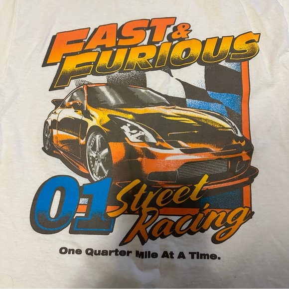Fast and furious 01 racing tee shirt white size small see pictures for reference - Picture 4 of 6